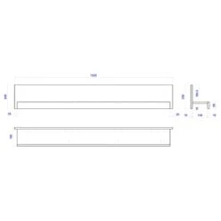 Tablette Murale Buzan -Red Living 1000223906 210202 14162000001 SKETCH DETAILS P000000001000223906 sketch