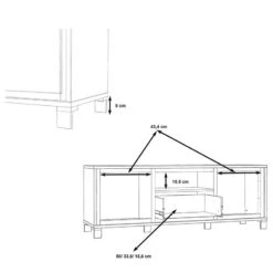 Meuble TV Egan 15 Meuble TV Egan -Red Living 1000270217 210609 06154000057 SKETCH DETAILS P000000001000270217 sketch