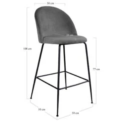 Chaises De Bar Maxou II (lot De 2) -Red Living 1000299401 211012 134455000558 SKETCH DETAILS P000000001000299401 sketch