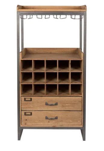 Armoire Bar à Vin Vintage Bois Clair 3 Armoire Bar à Vin Vintage Bois Clair