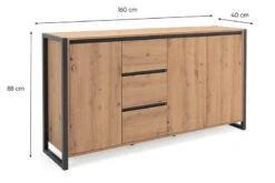 Buffet Bas 3 Portes Denver -Red Living fa1d564505eb4a2c99509a443b8c5045